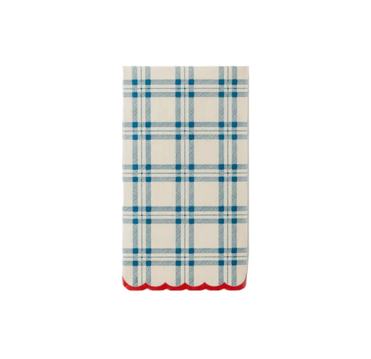 blue plaid napkins