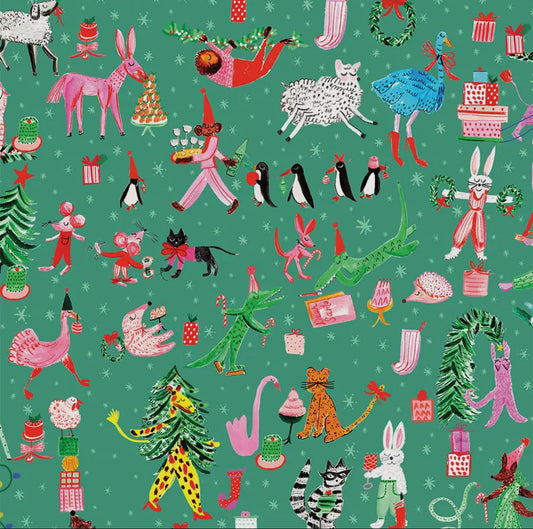 Holiday at the Zoo Wrapping Paper