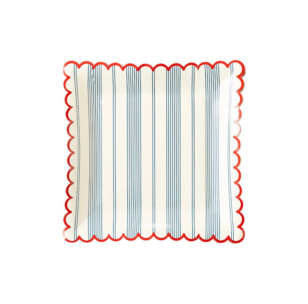 Blue Striped Plates