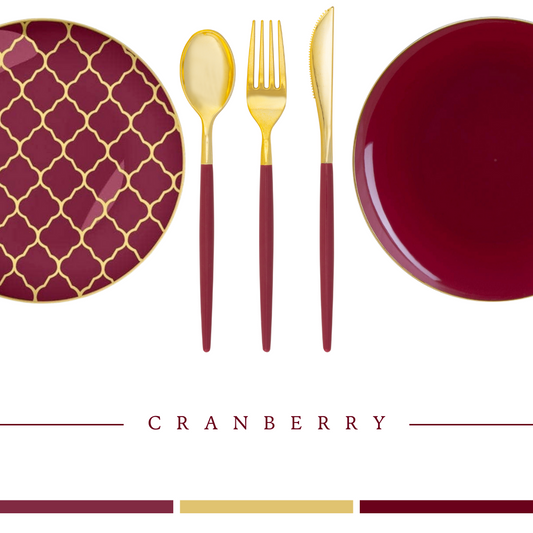 cranberry tableware