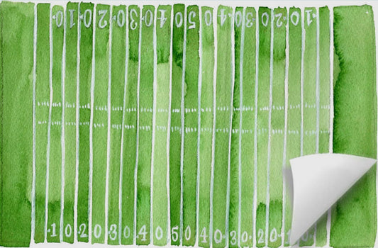 green football field paper placemats