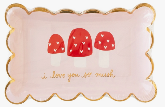 i love you so mush valentines plates