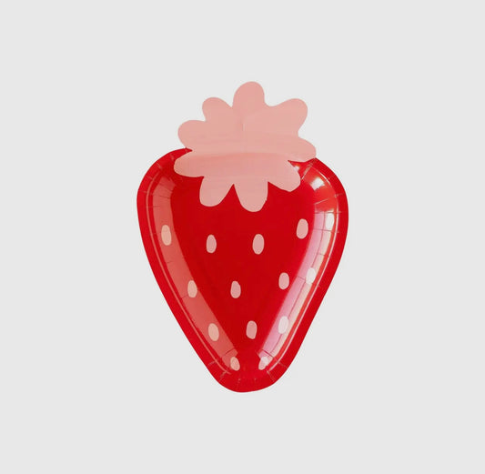 Strawberry shaped plates