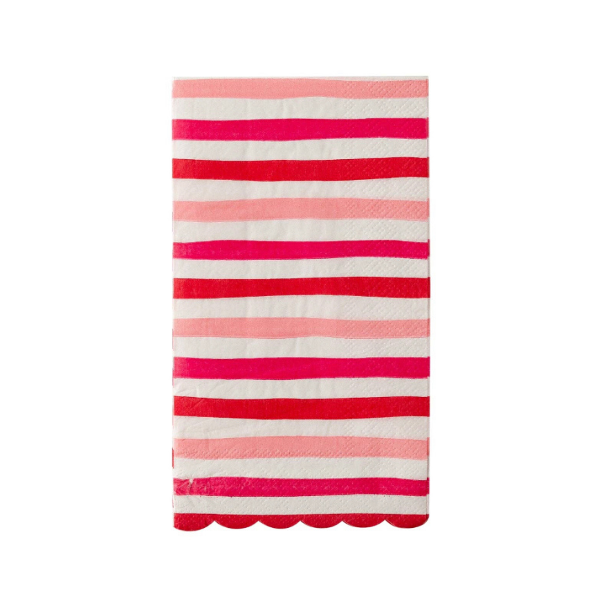 Red Pink Striped Napkins